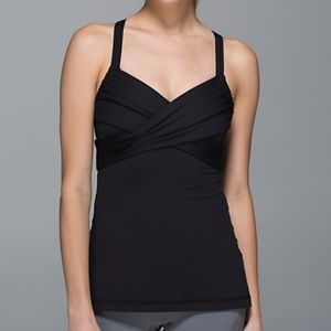 Lululemon Wrap It Up Tank Sz 6 Black NWT